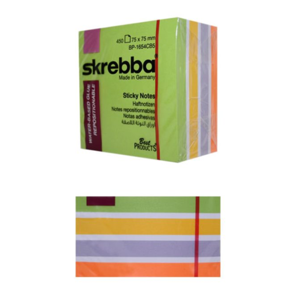 Skrebba Colored Sticky Notes 450 Sheets