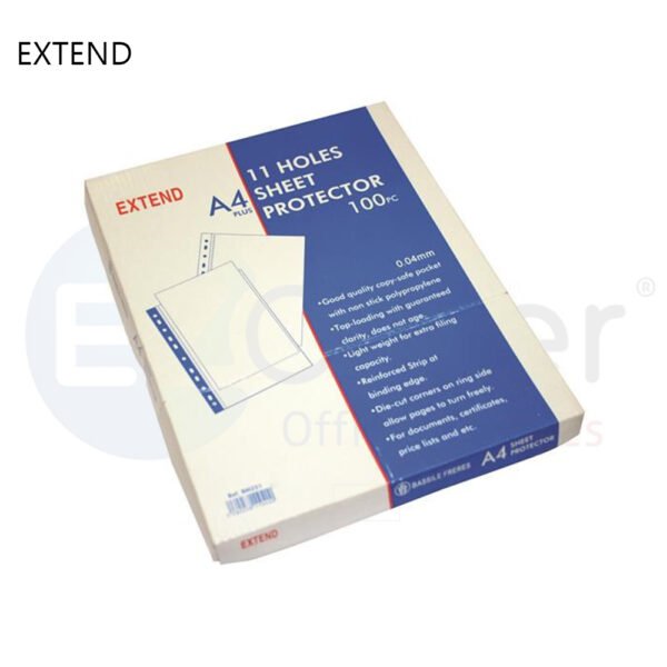 Extend 11 Holes Sheet Protector 100PC A4 PLUS